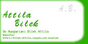 attila bilek business card